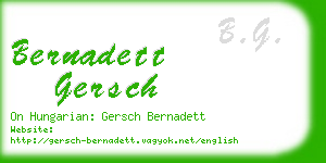 bernadett gersch business card